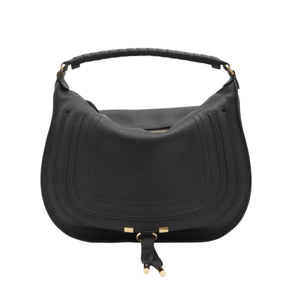 Shoulder Bag in Soft Leather Black