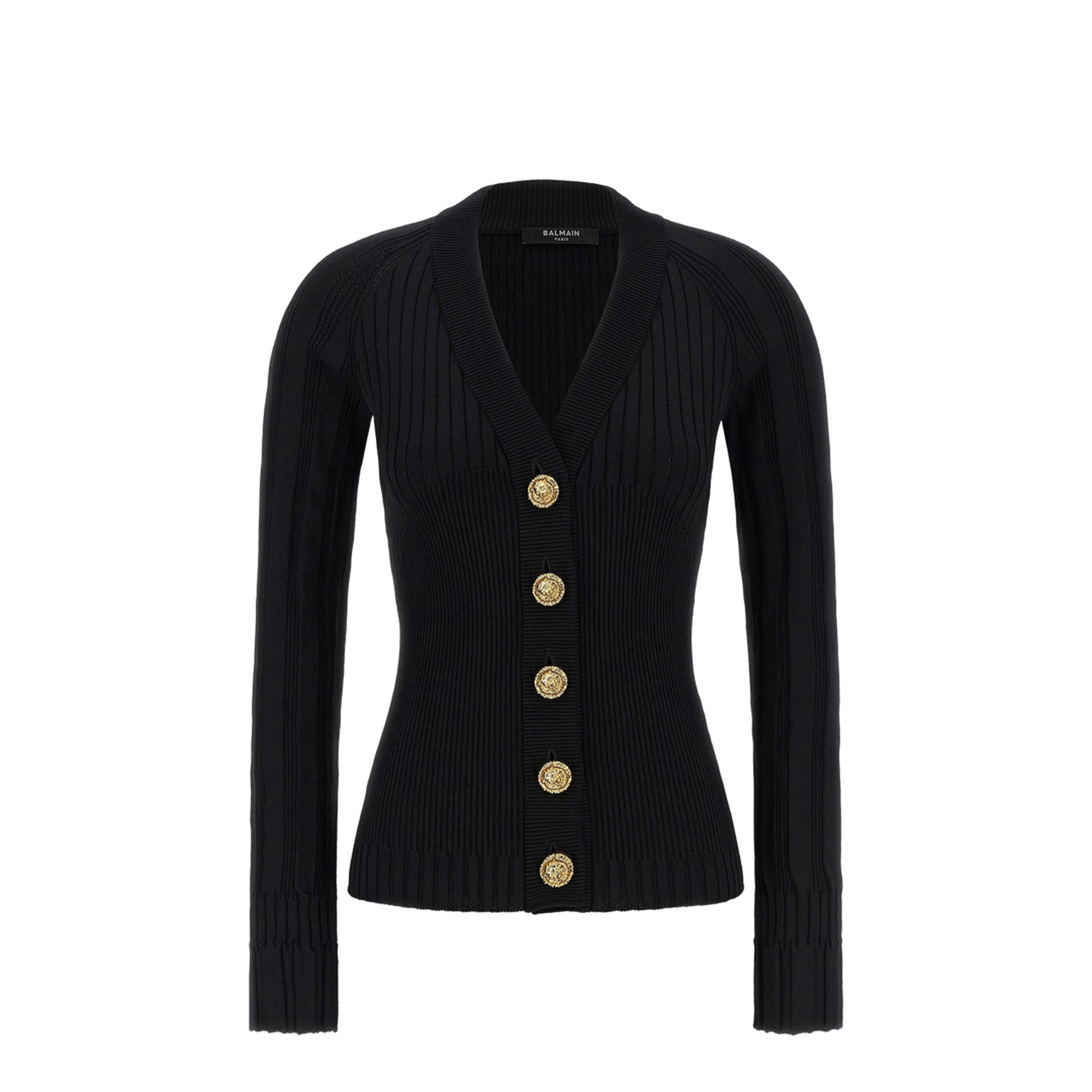 Button Cardigan Black