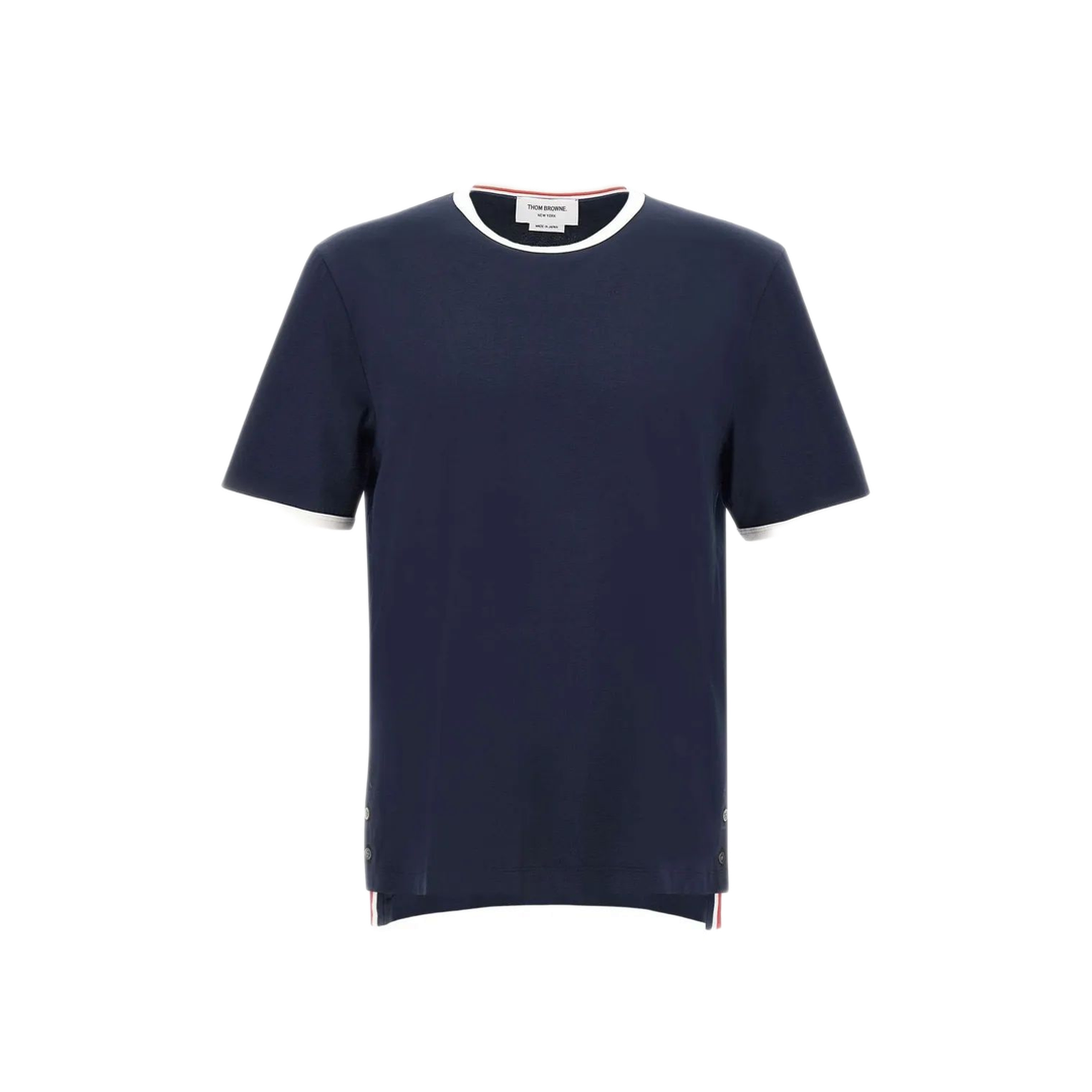 MAYFEYR - Thom Browne - Ss Ringer Tee In Medium Weight Jersey - MJS083A00042415