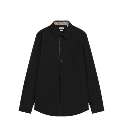 MAYFEYR - Burberry - Classic-Fit Cotton Poplin Shirt With Check Trim - 8127275136633A1189