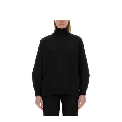 Black Cotton Oversize Sweatshirt