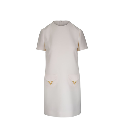 Vlogo Signature Wool And Silk Dress