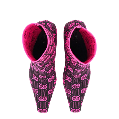 Knit Ankle Boots Black