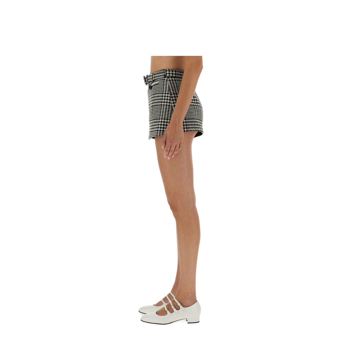 MAYFEYR - Self Portrait - Houndstooth Skirt Pants - PF25111SKBWBLACKANDWHITE