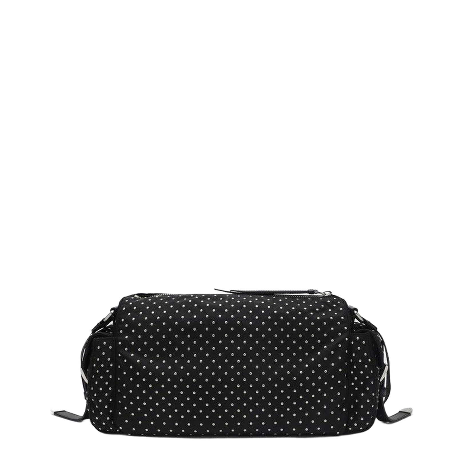 Black Re-Nylon Bag With Studs