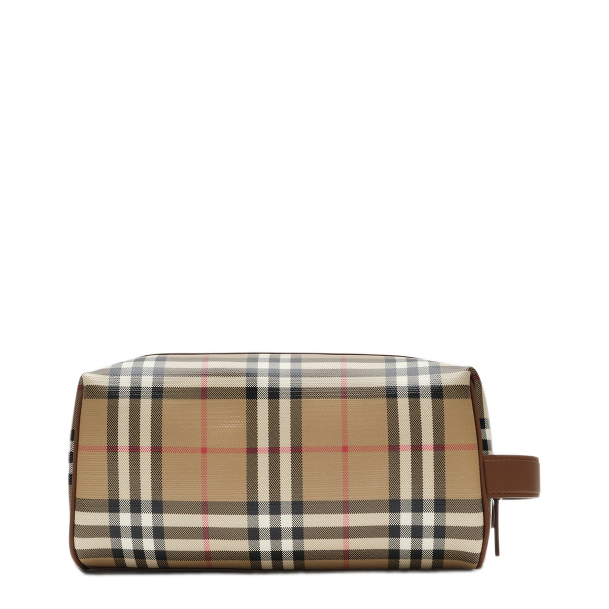 Printed Canvas Check Beauty Case