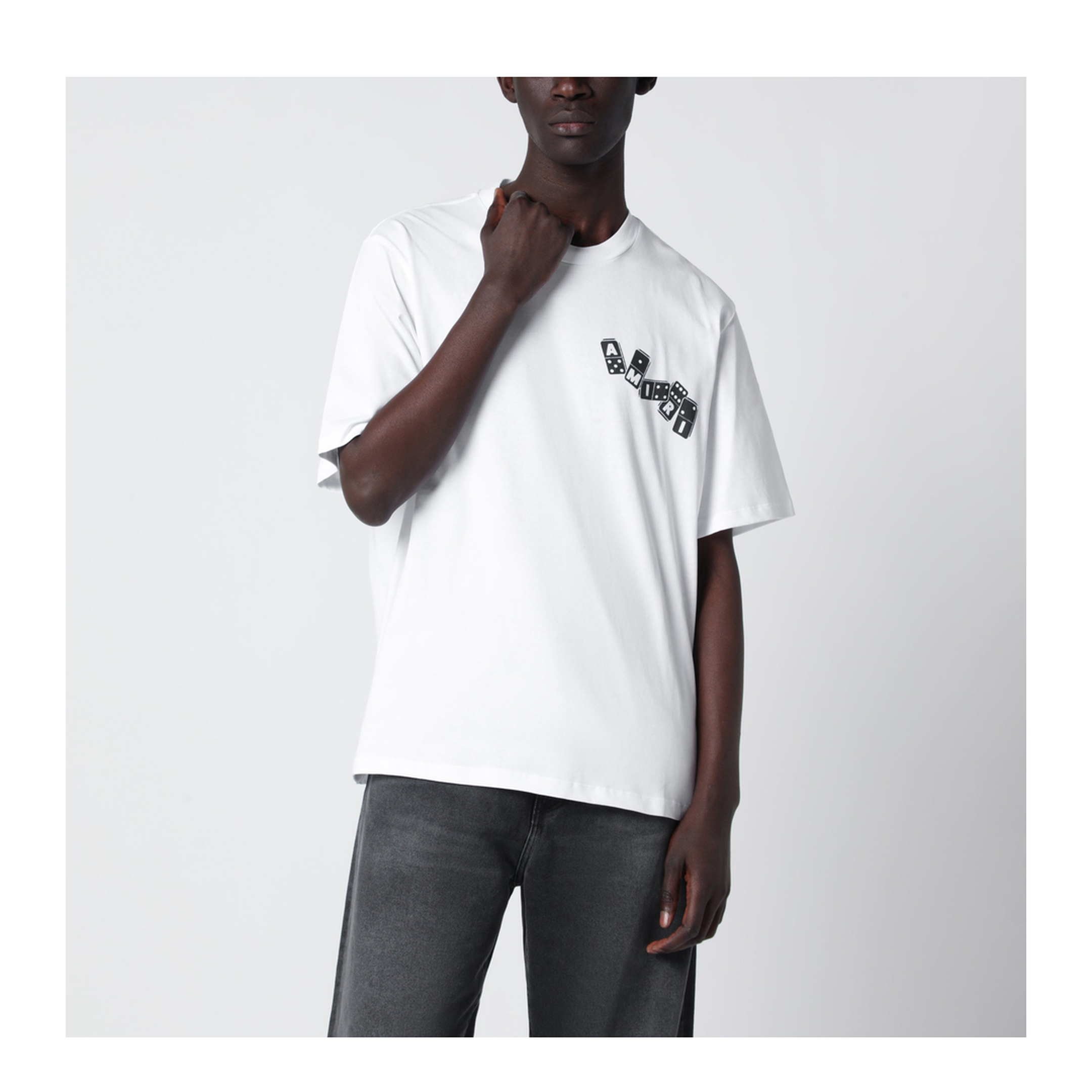 White Domino Cotton T-Shirt