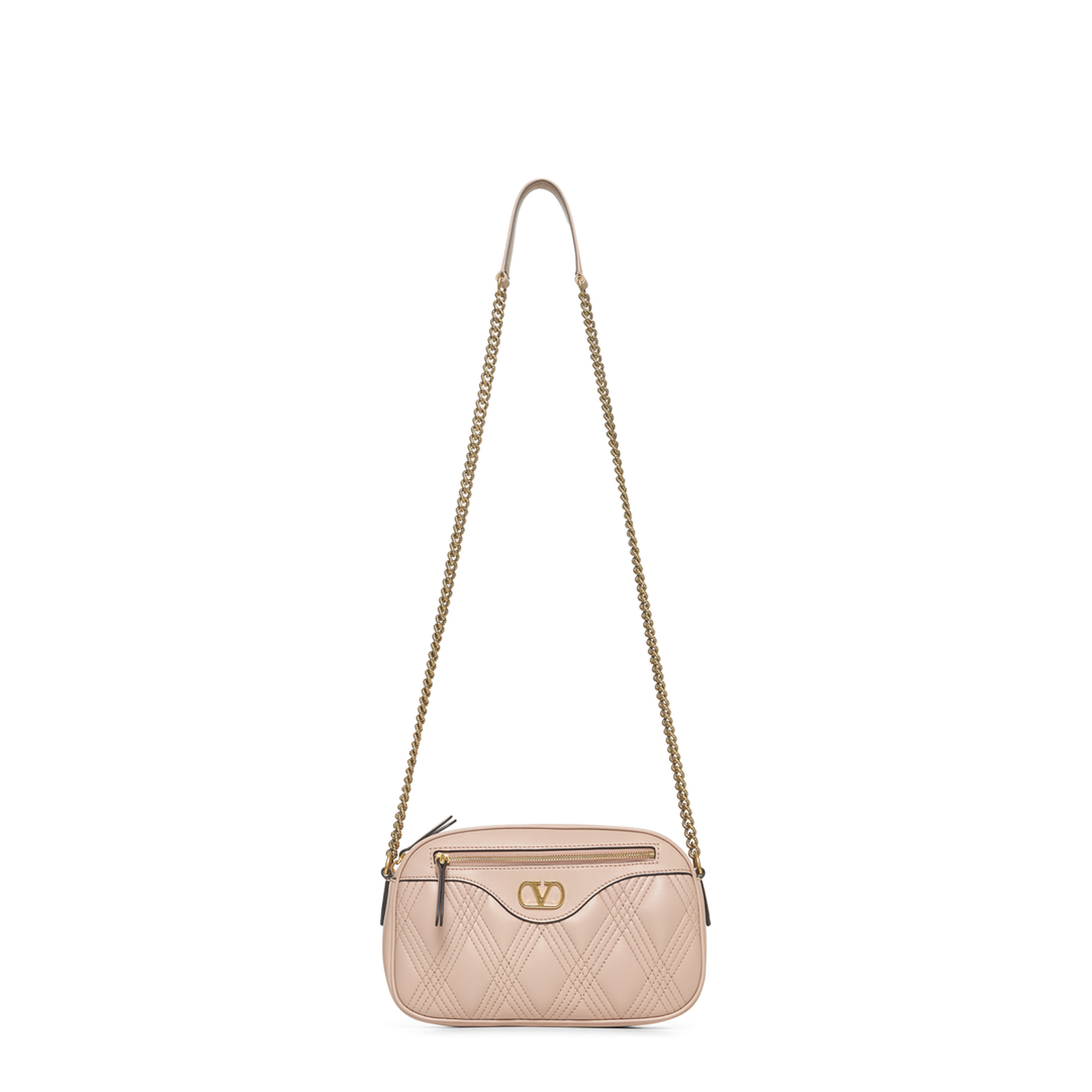 Diamond-Quilted Nappa Leather Shoulder Bag