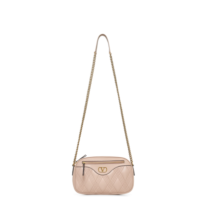 Diamond-Quilted Nappa Leather Shoulder Bag