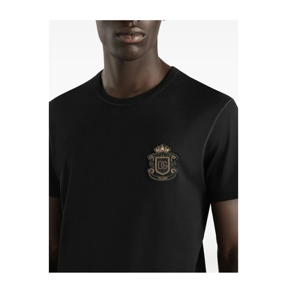 MAYFEYR - Dolce & Gabbana - Cotton T-Shirt With Logo Crest - G8PT1ZG7PZU