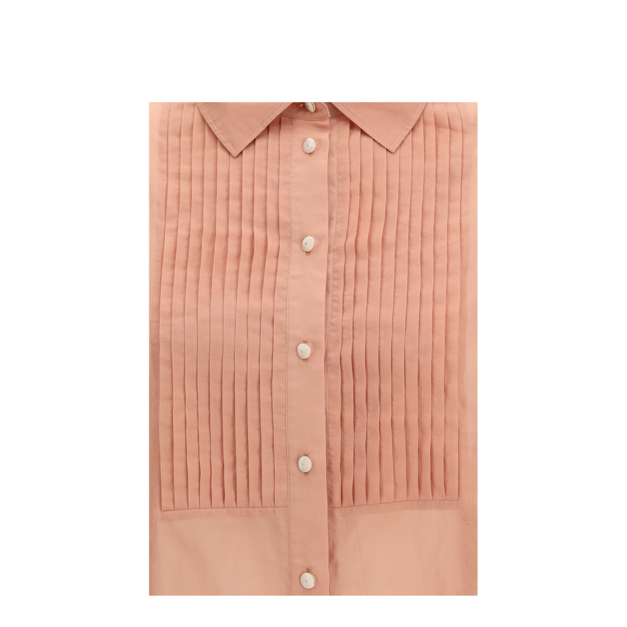 MAYFEYR - Golden Goose - Oversized Shirt In Cotton With Pleated Bib - GWP02662P00233455116