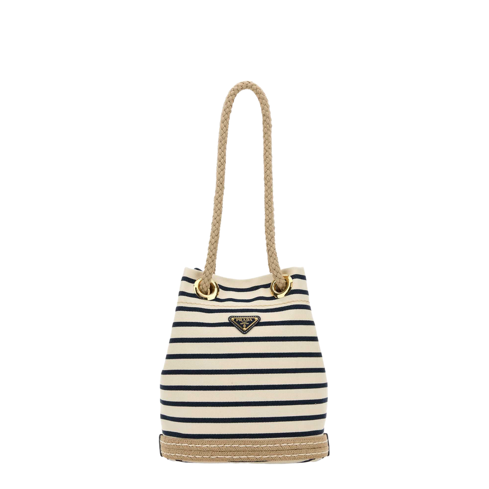 Embroidered Canvas Bucket Bag