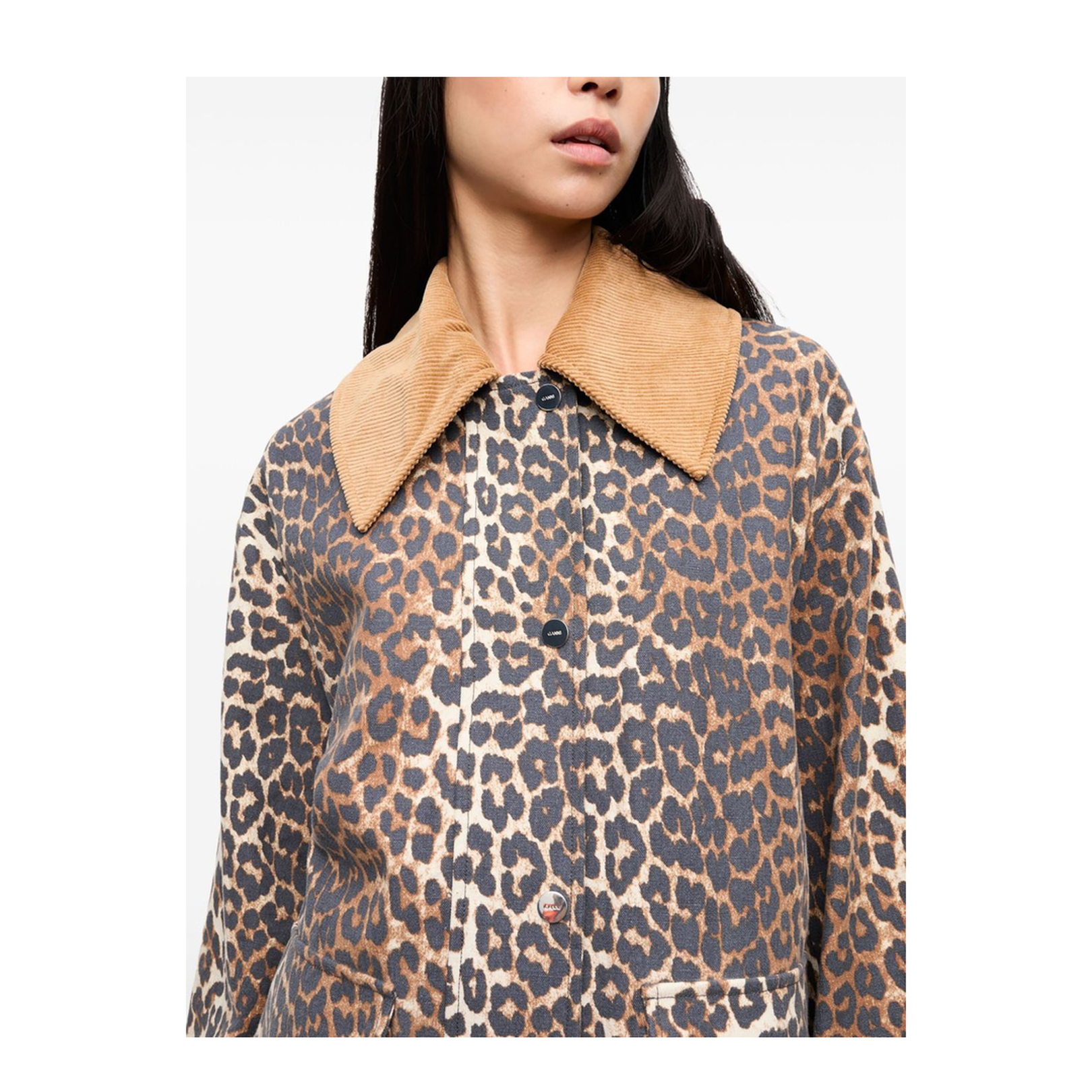 Leopard Print Midi Jacket