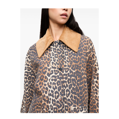 Leopard Print Midi Jacket