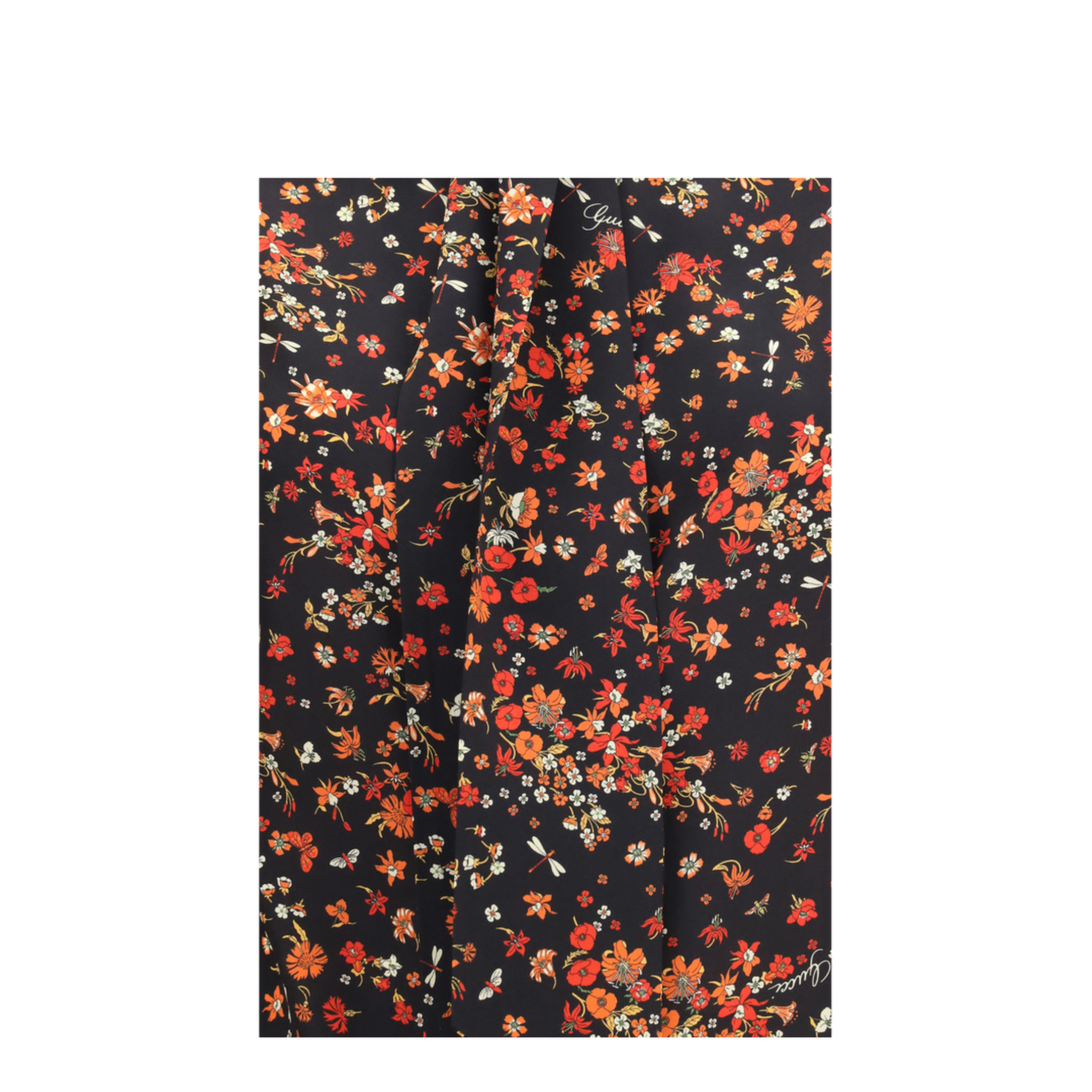 MAYFEYR - Gucci - Silk Flora Print Shirt With Neck Bow - 865102ZAU23