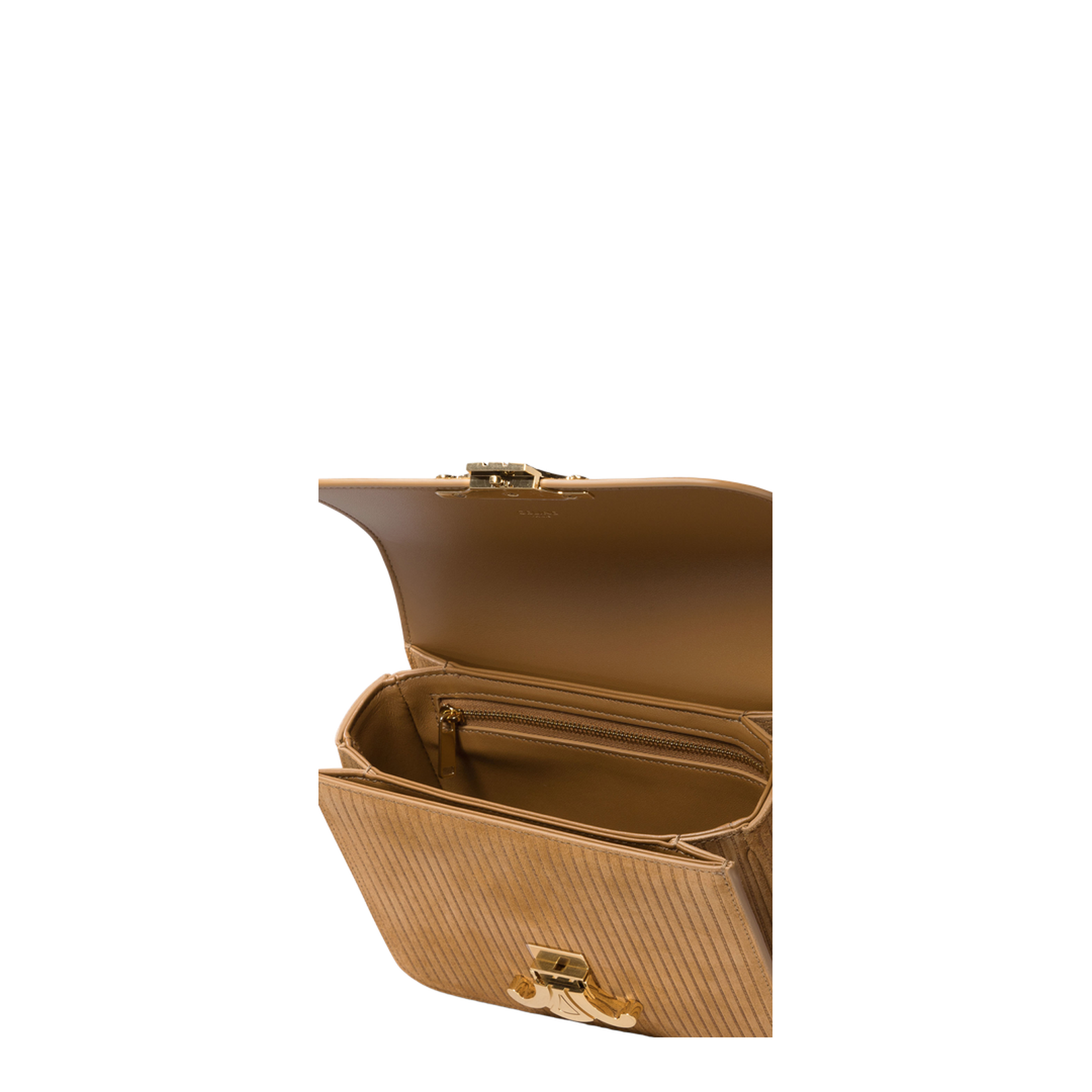 Teen Triomphe Bag in Striped Suede Calfskin