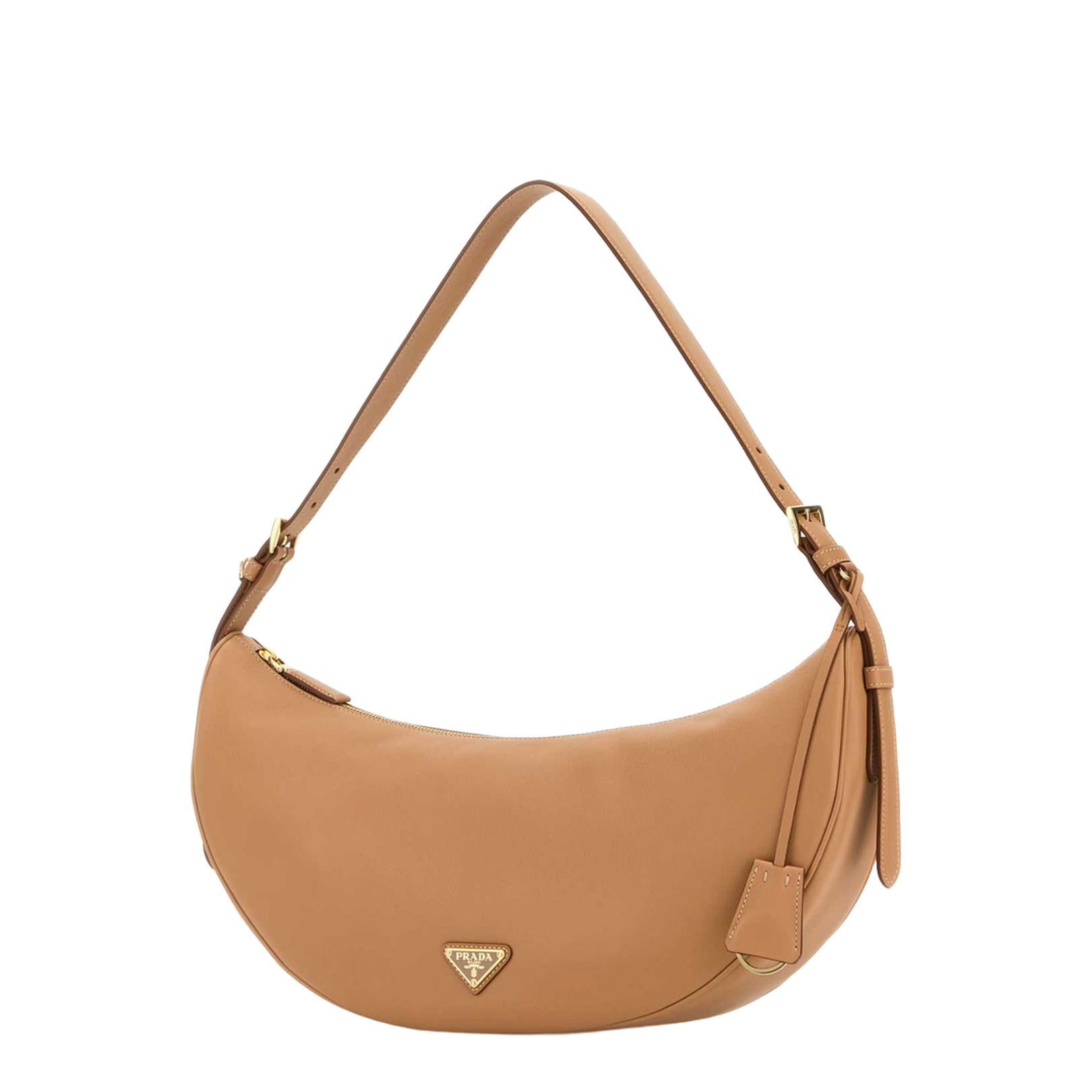 Peach Leather Large Crossbody Bag