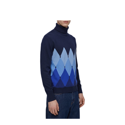 MAYFEYR - BALLANTYNE - Cashmere Diamond Rollneck Sweater - B2P01012KA893560