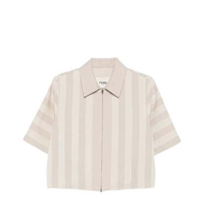 MAYFEYR - Fendi - Pequin Drill Cropped Jacket - FLF790AW8GF1WX0