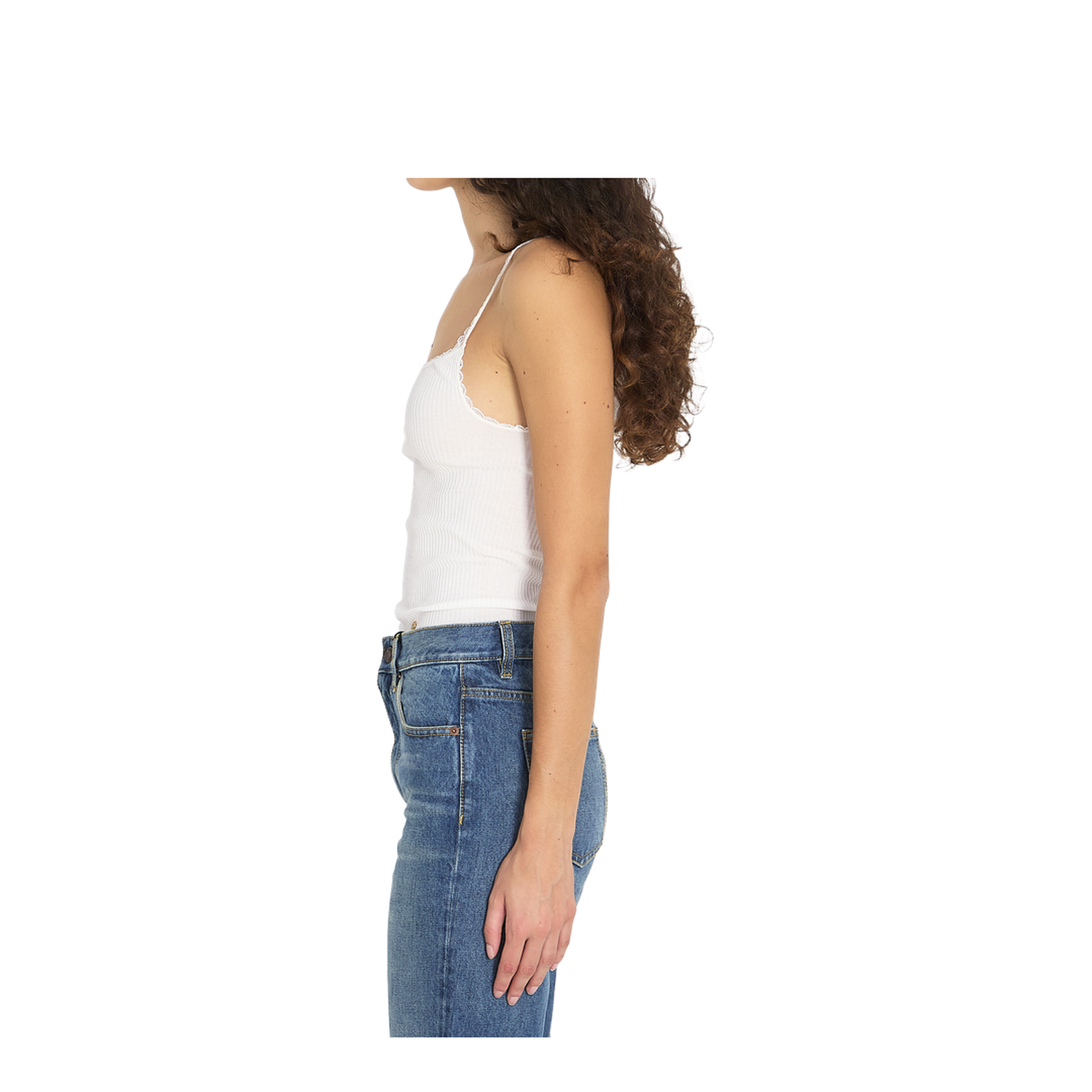 Scallop-Trim Tank Top