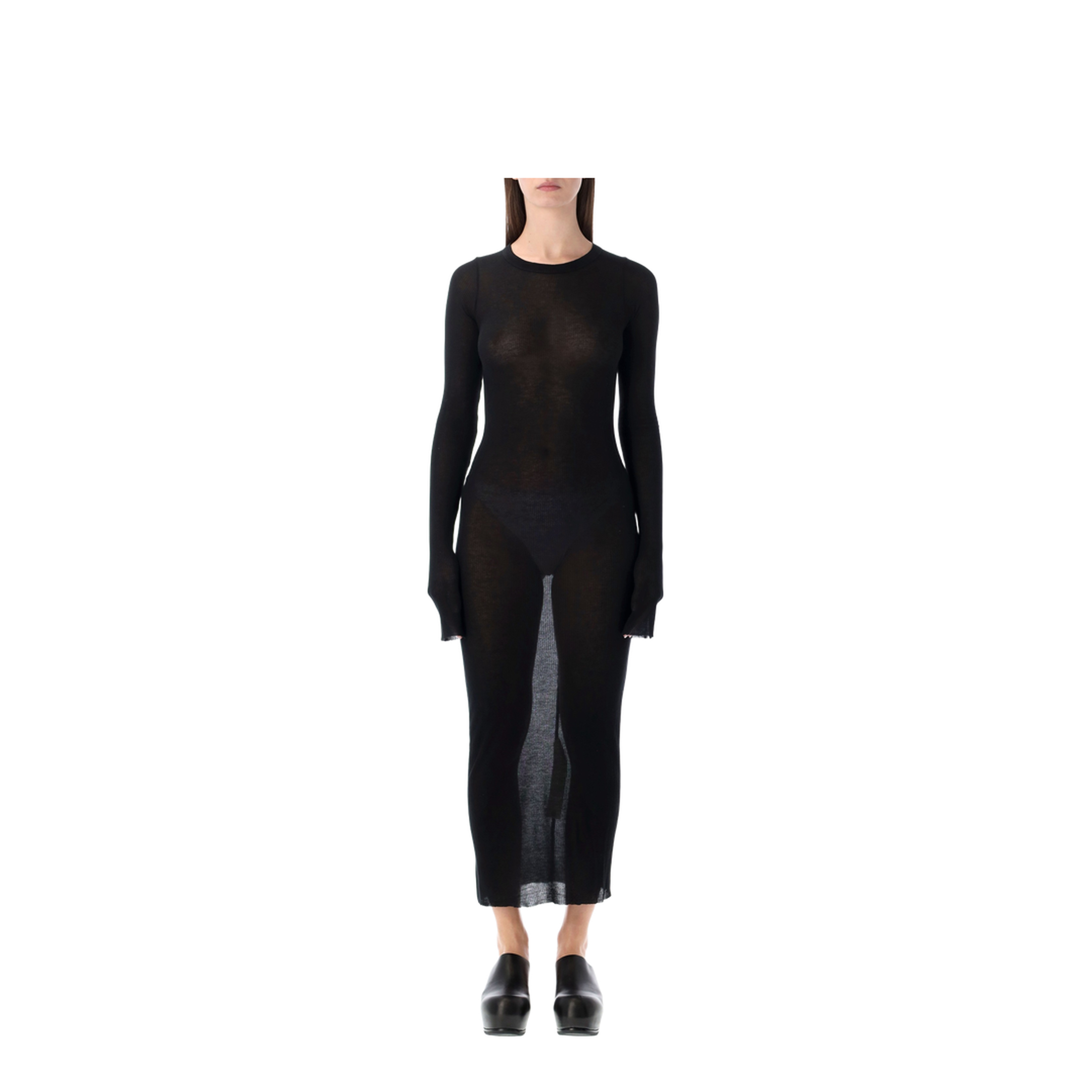 Long-Sleeved Midi Dress