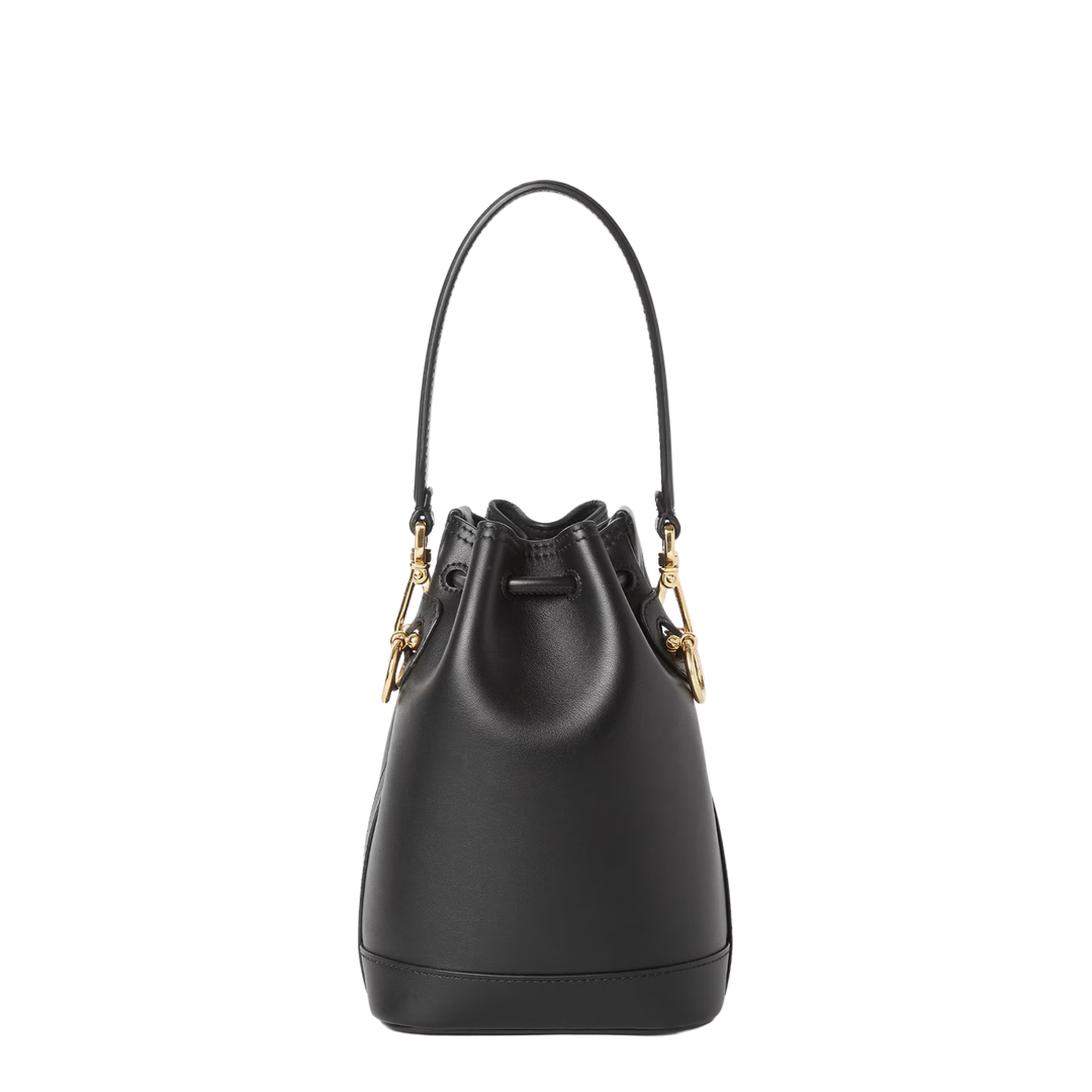 Mon Tresor Mini Leather Bucket Bags- Black
