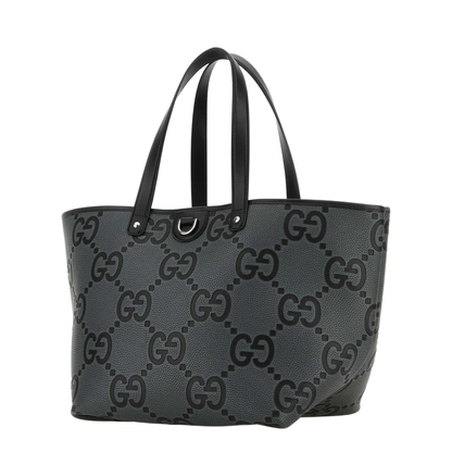 Slate Leather Shopping Bag