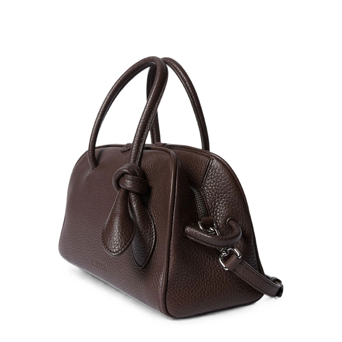 Turismo Small Calfskin Bowling Bag - Dark Brown