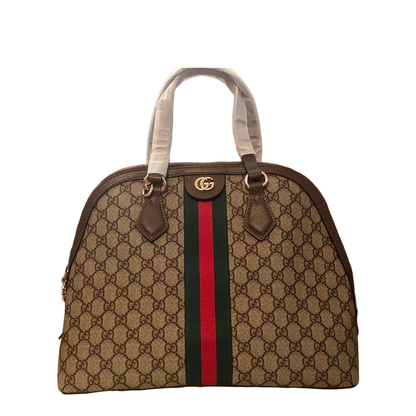 Ophidia Medium Cotton Handbags - Beige