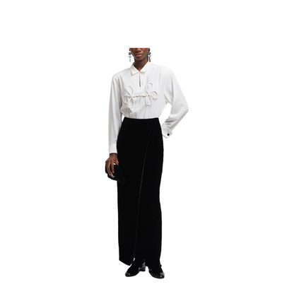 Off-White Velvet Skirt