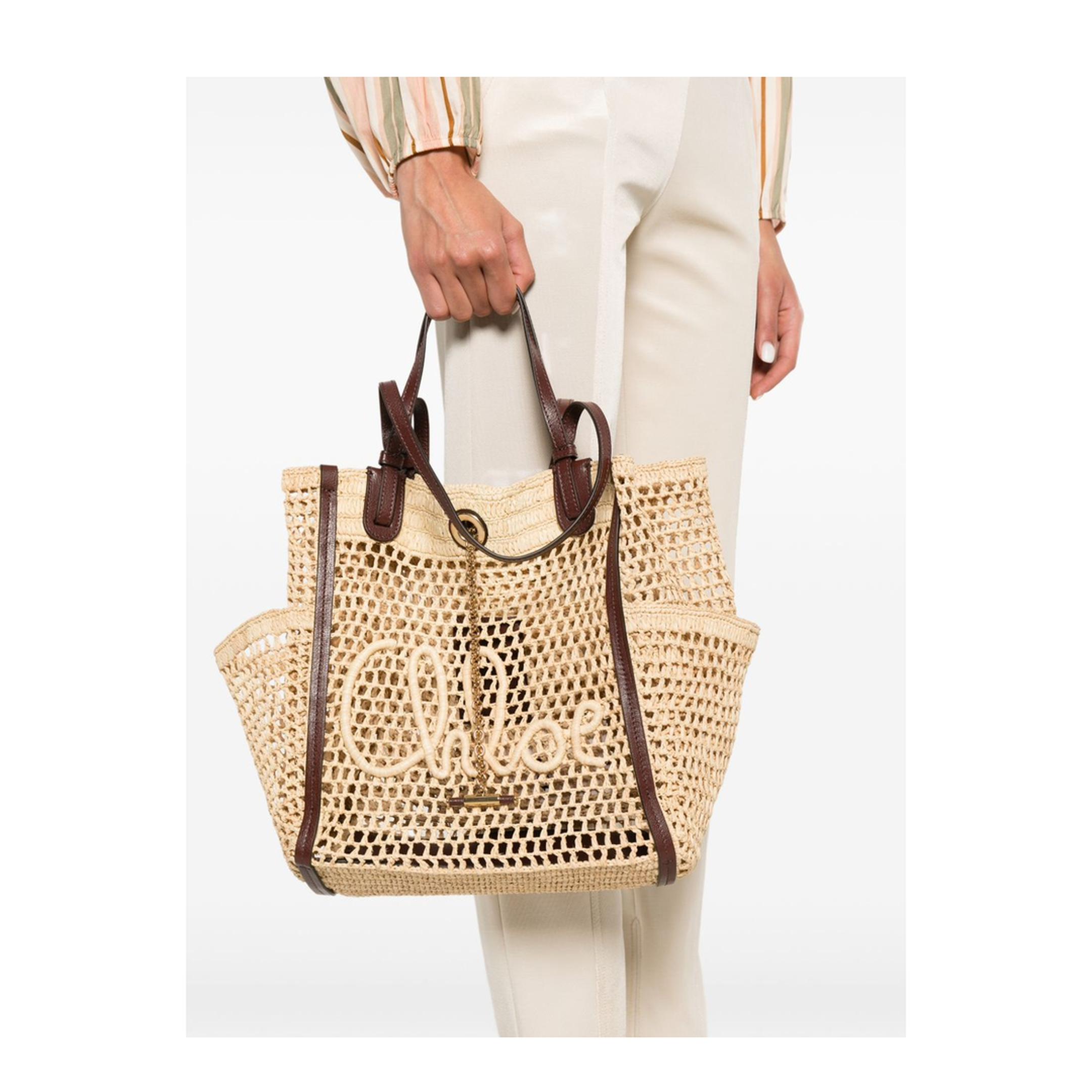 Iconic Raffia Tote Bag - Hot Sand