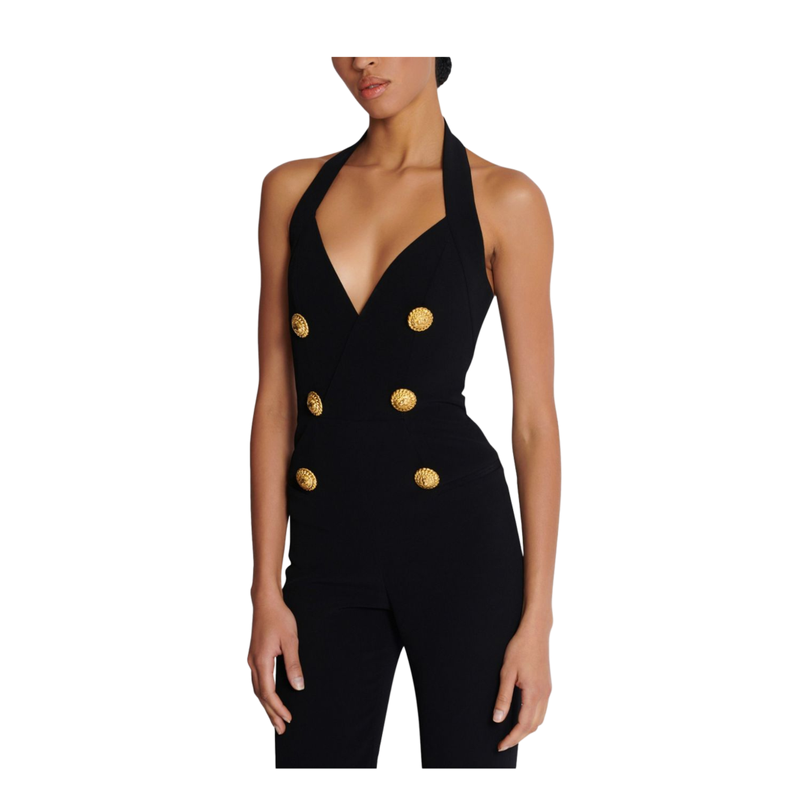 Buttoned Long Jumpsuit