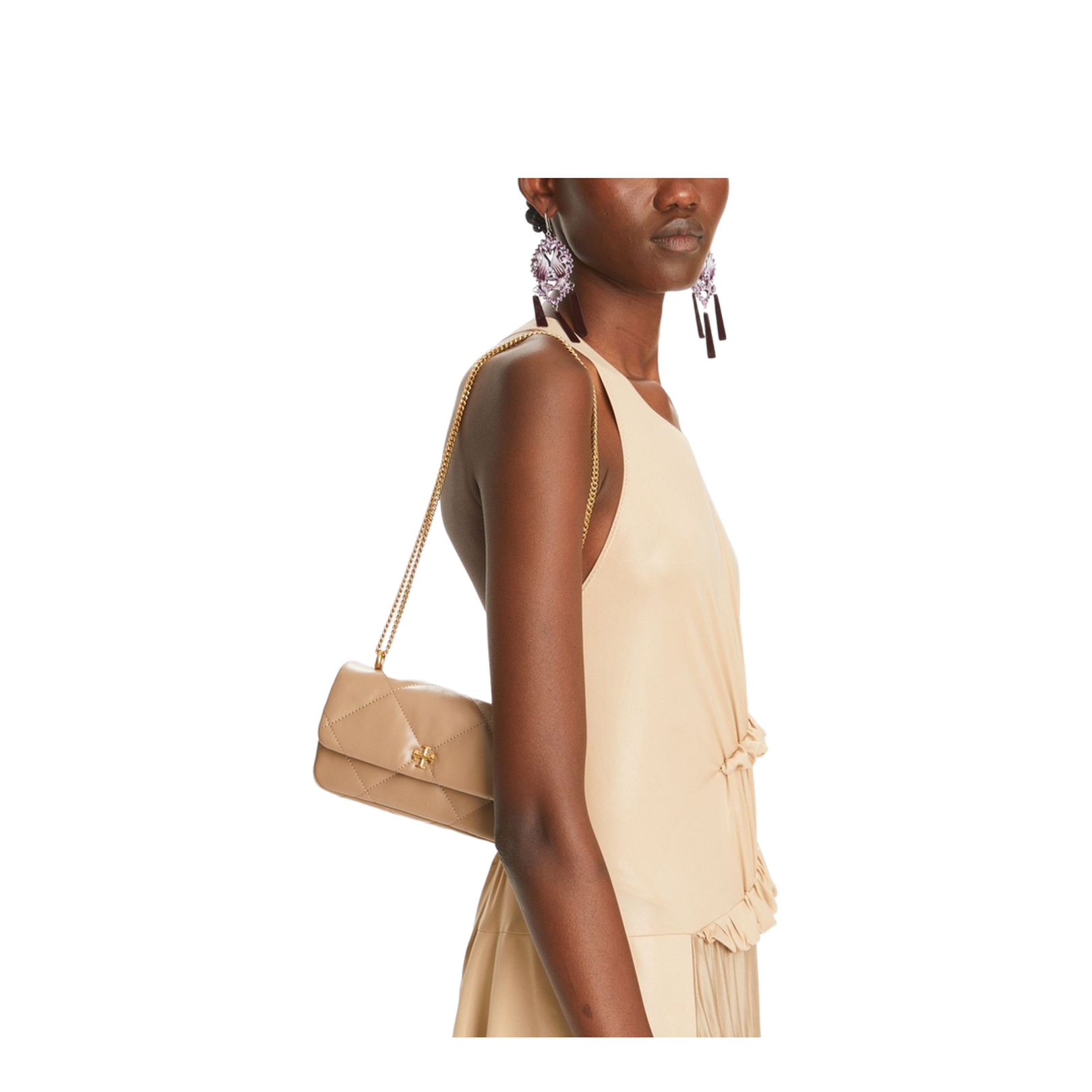 Kira Diamond Mini Leather Shoulder Bag