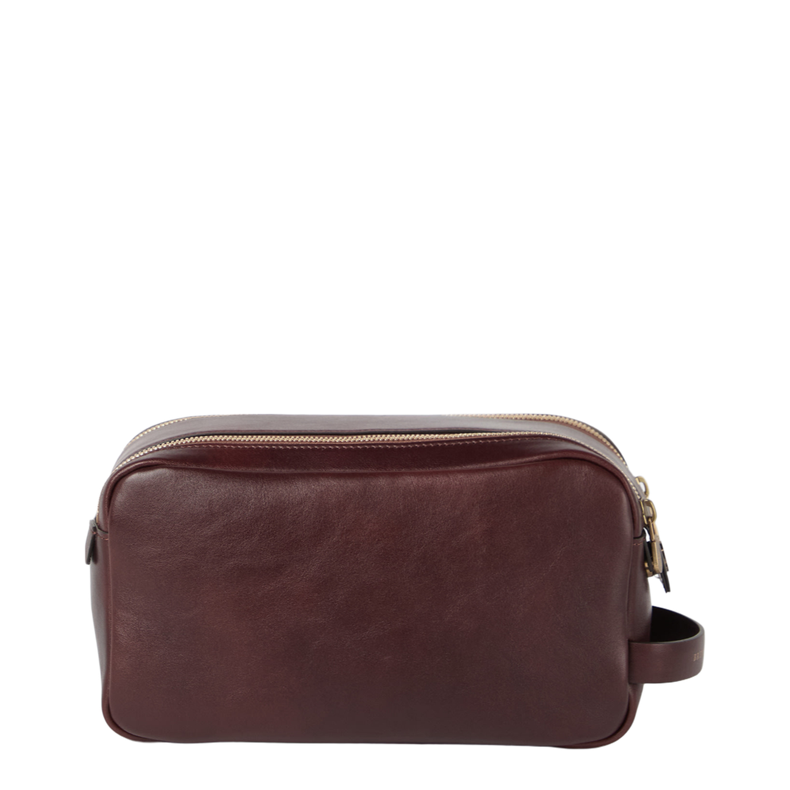 Beauty Case with Double Zipper in Burgundy