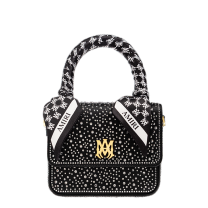 Handbag with shimmering crystals