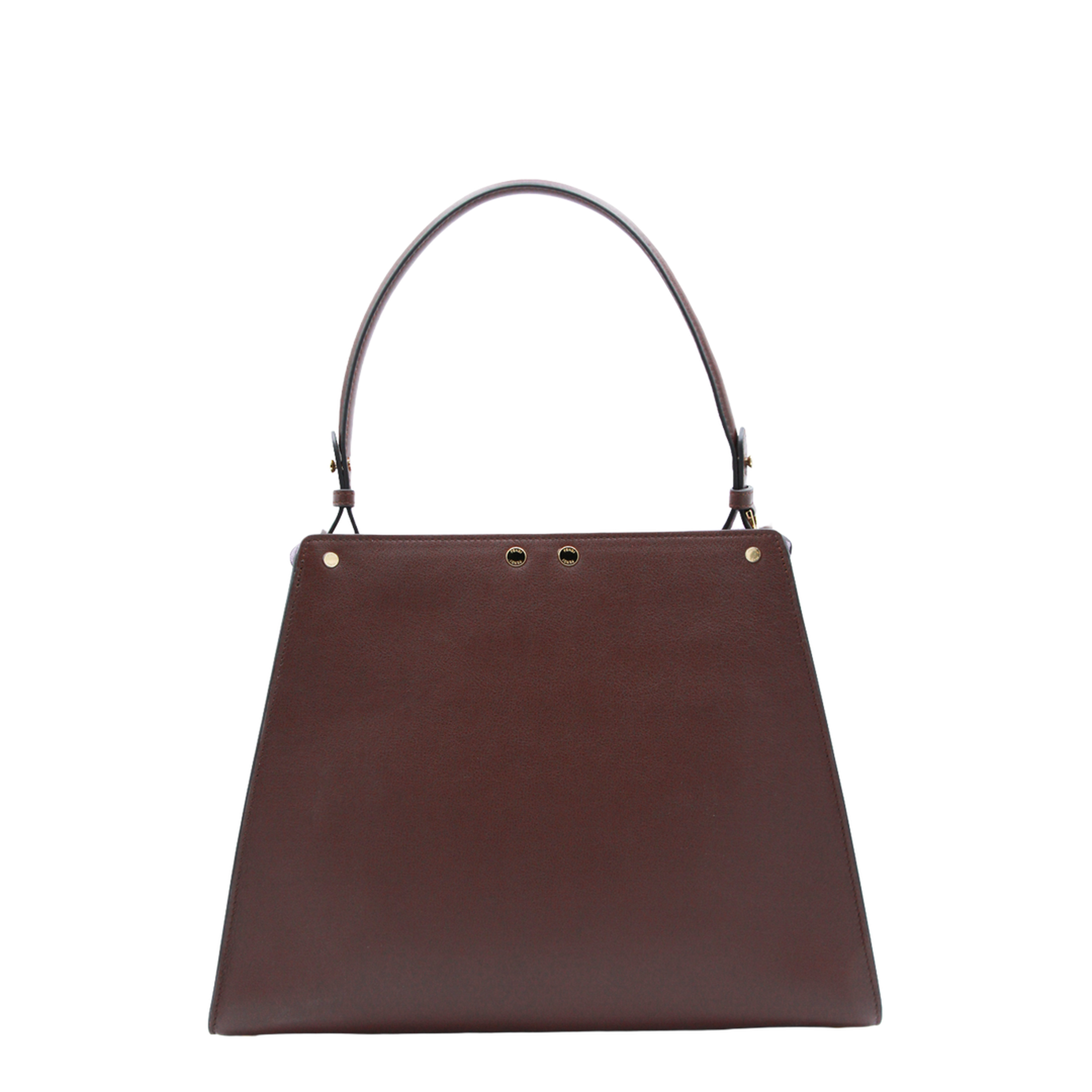 Way Medium Calfskin Top Handle Bag - Dark Brown