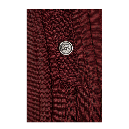 Aubergine Viscose Polo Shirt