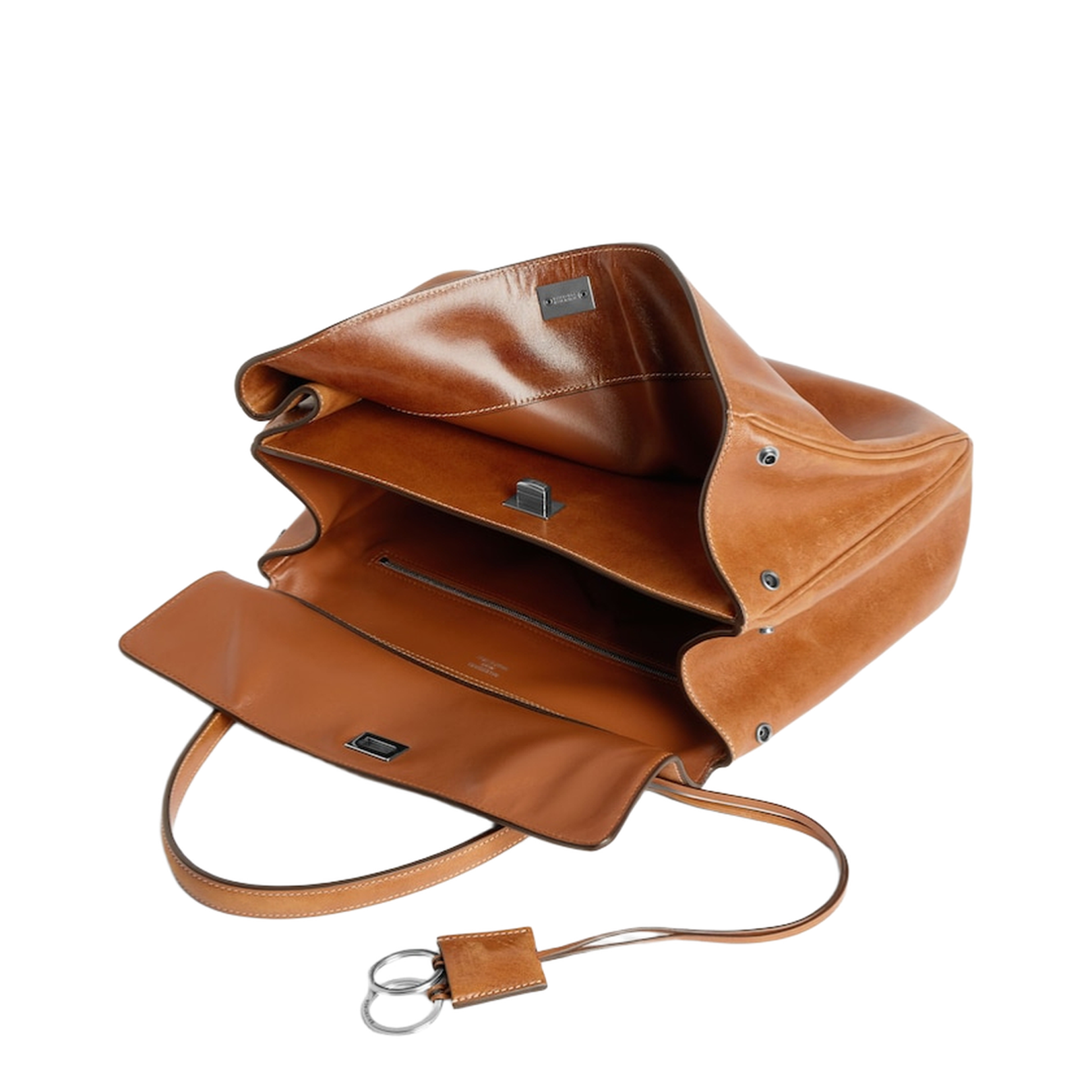 Caramel Leather Medium Rodeo Handbag