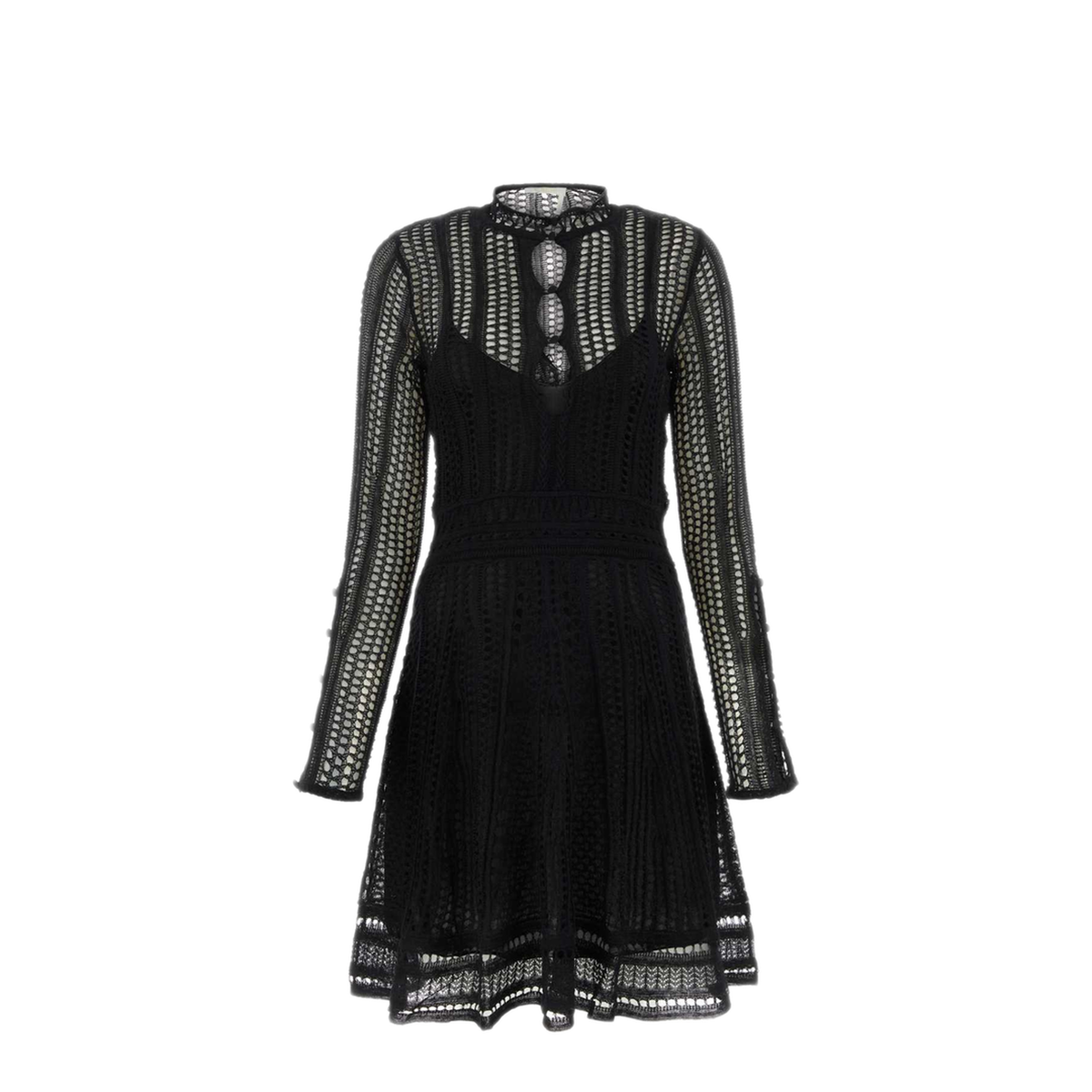MAYFEYR - Chloè - Black Linen Blend Mini Dress - CHC23WMR13530001