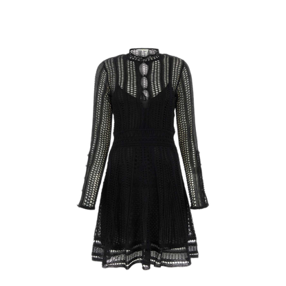 MAYFEYR - Chloè - Black Linen Blend Mini Dress - CHC23WMR13530001