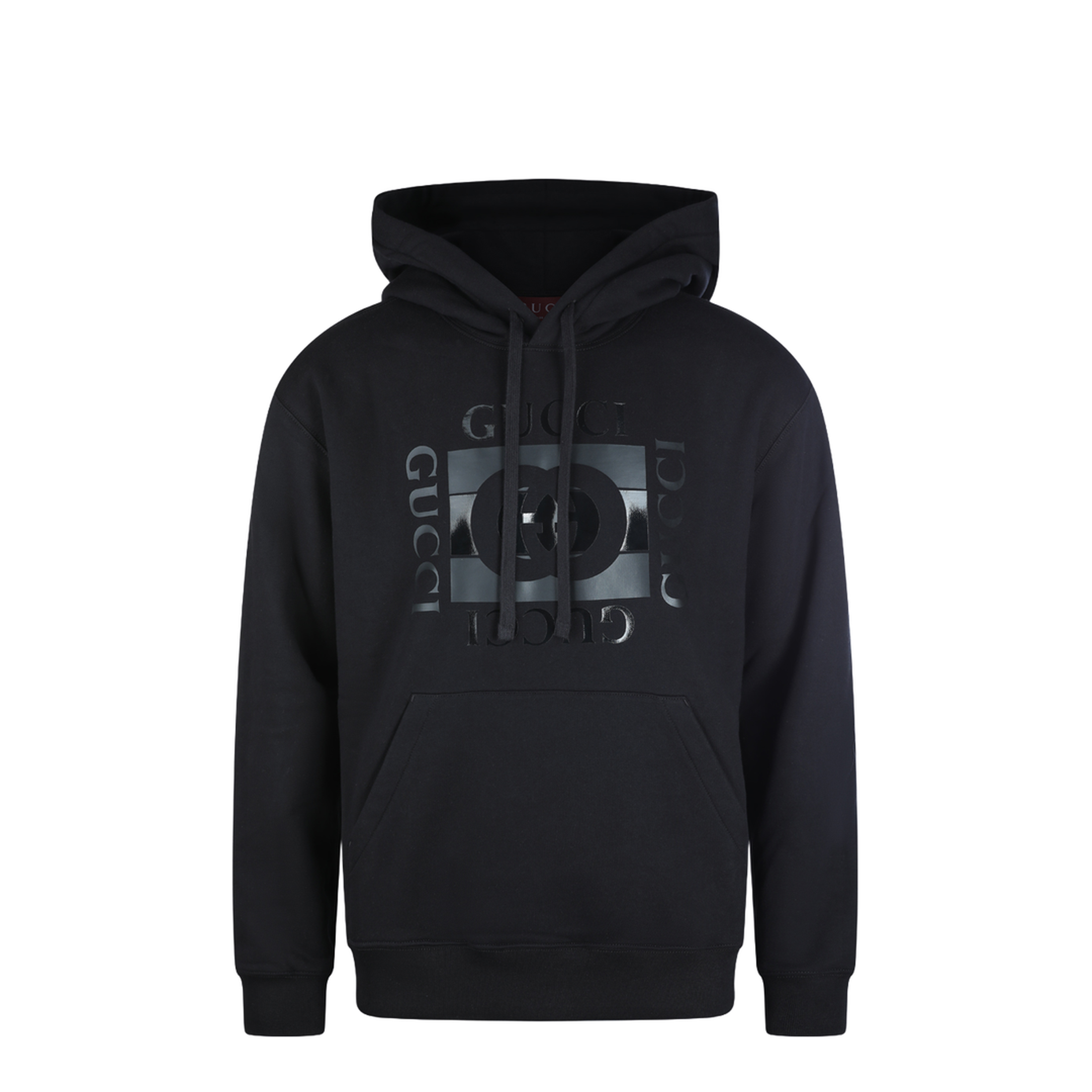 Cotton Jersey Sweatshirt with Print in Black