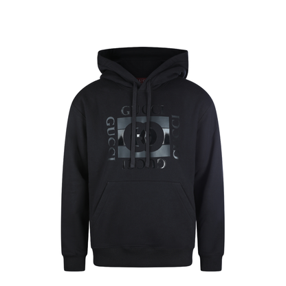 Cotton Jersey Sweatshirt with Print in Black