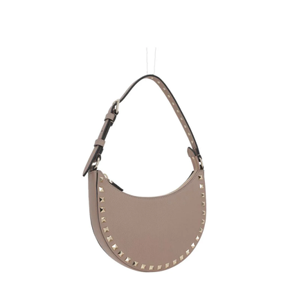 Rockstud Mini Hobo Bag in Grainy Leather