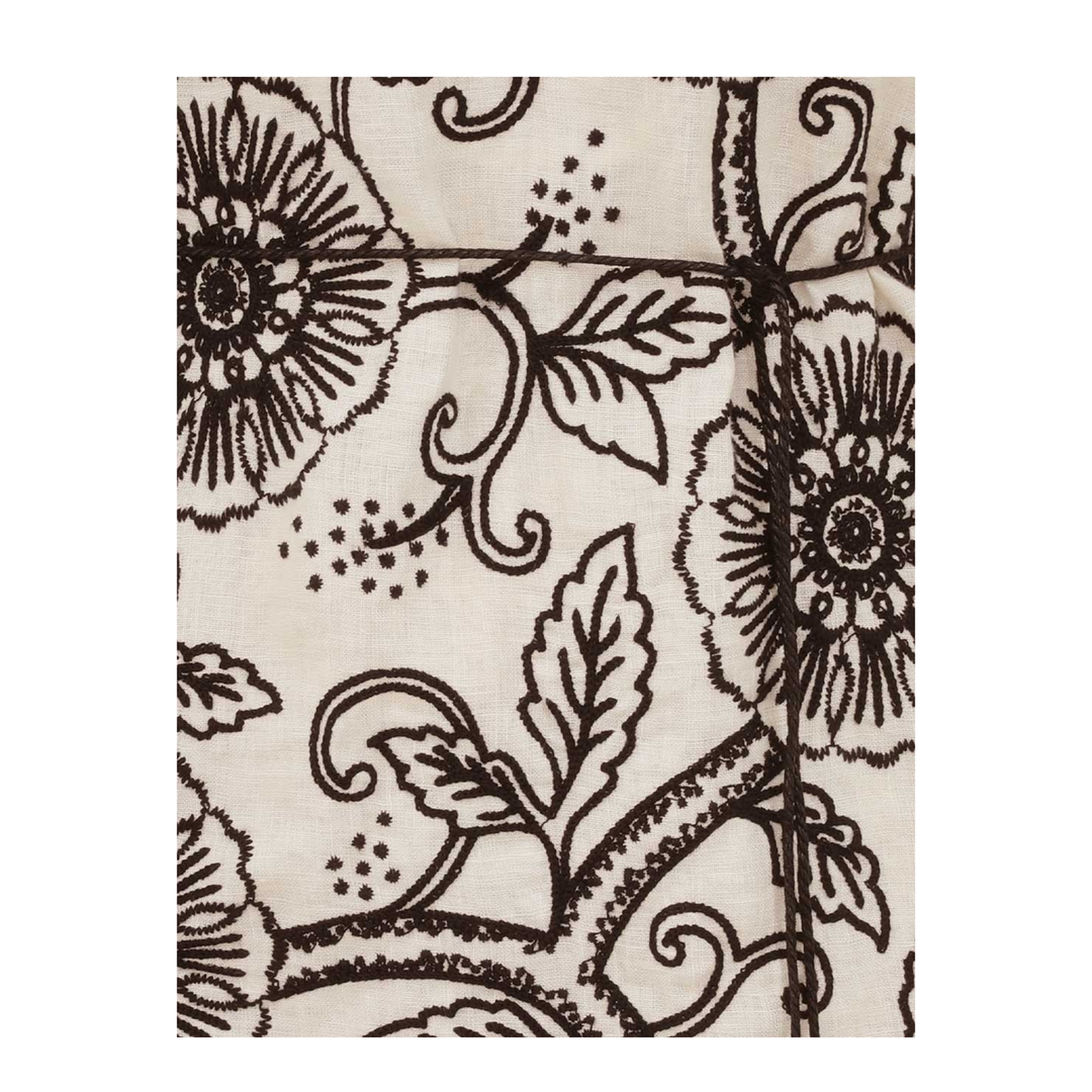 Floral Linen Dress with V-Neck