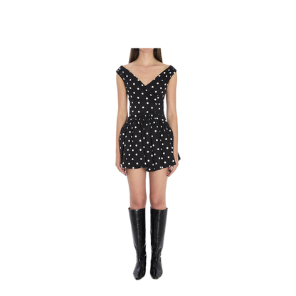 MAYFEYR - Self Portrait - Polka Mini Dress - RS26209SBLACK