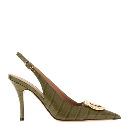 MAYFEYR - Ferragamo - Sara 95 Croc Pumps - 01L9457949931CNEWOLIVBISC
