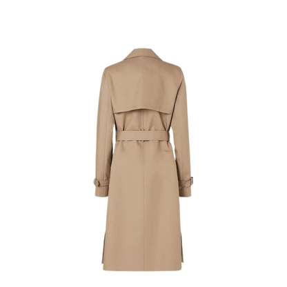 Beige Jacquard Trench Coat