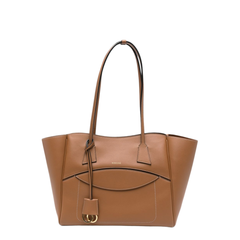 Flap M Medium Calfskin Shopping Bag - Caramel