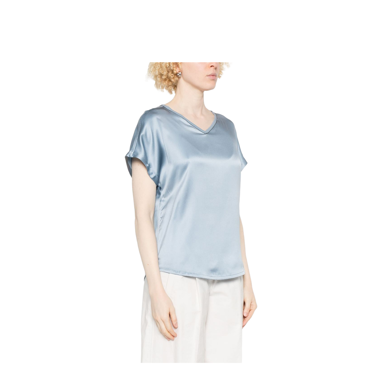 Silk V-Necked Top