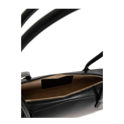 Le Teckel Medium Nubuk Shoulder Bag - Brown/Gold